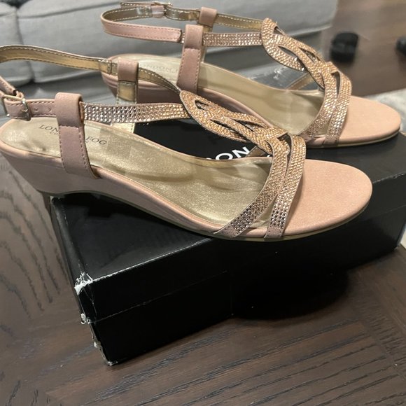 LONDON FOG Womens Macey Demi-Wedge Dress Sandals - Picture 4 of 8